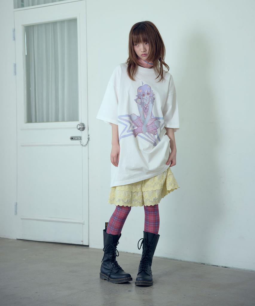 NICEGHOSTCLUB Star Girl Big Big Tee_White(Ng2Gmut522A)