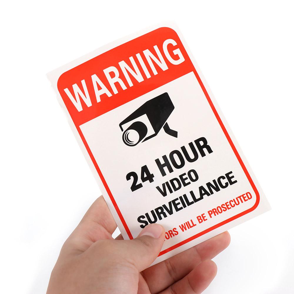 Practical 24 Hour Monitor Camera Security Camera Sign Decals Stickers Warning Signs Warning Sticker