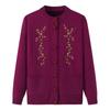 Women's Printed Autumn and Winter Warm Knit Zipper Cardigan Plus Size Casual Cardigan Multicolor Knit Jacket Top