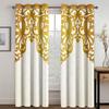 Luxury Gold Abstract Geometric European Bohemia Barquote 2Pcs Window Curtains For Kids Bedroom Living Room Bathroom Kicthen Door
