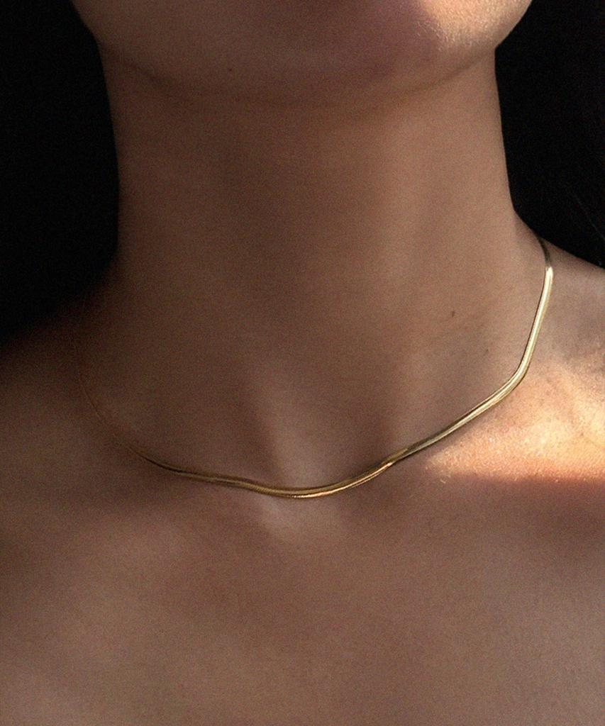 Marta 925 Silver. Snake Necklace_M