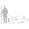 3 Seater Sofa Light Grey 210 cm Fabric