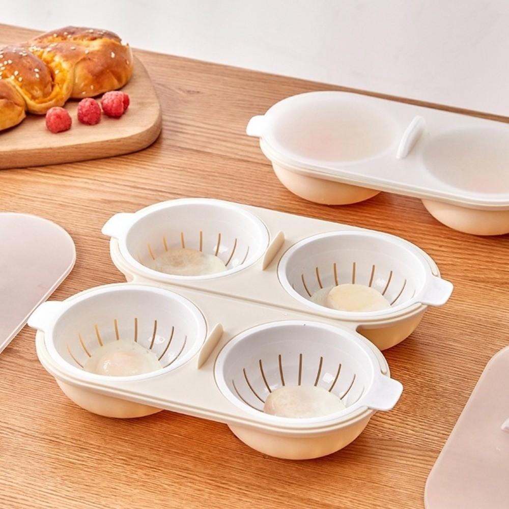 Anti-slip Microwave Egg Poacher Non-stick Egg Maker Food Grade Pans Hot Spring Egg Mold  Breakfast
