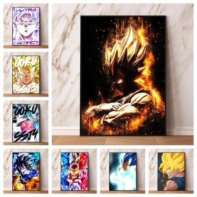 Печать на холсте Dragon Ball Wukong, высококачественная художественная модульная живопись, изображения героев мультфильмов, мультяшные картинки