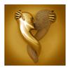 3D Visual Gold Silver Metal Figure Art Statue Canvas Painting Romantic Abstract Posters and Prints Wall Pictures Modern Home Decor for Living Room