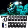 Underglow Rock Lights 8 /12 Pods RGB Led Multi Color App Remote Control Music Mode Well For Pickup ATV RZR UTV Chassis Light