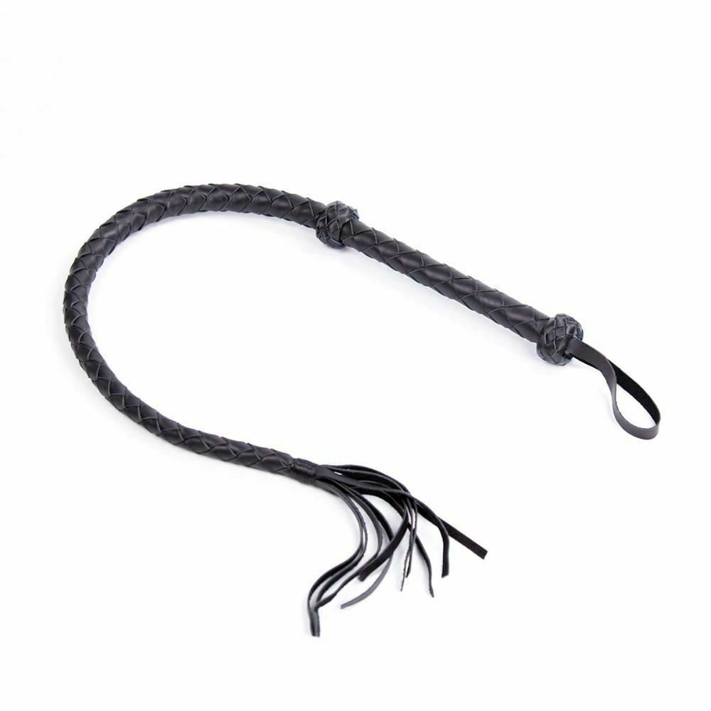 Real Leather Whip 121Cm  Impact Play Spanking Fetish Kink Whips