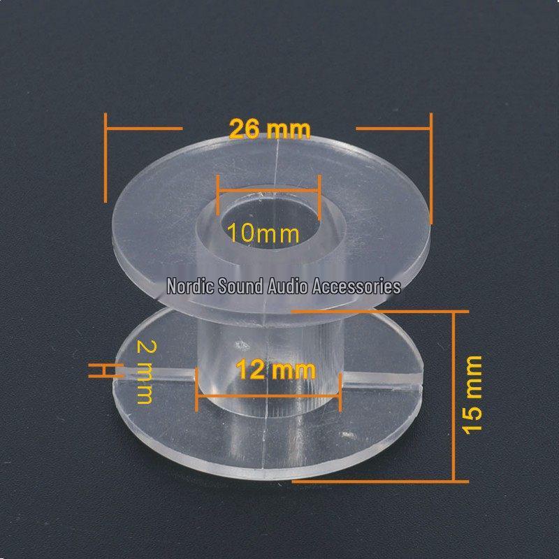 Clear Round Skeleton Plastic Spool Audio Accessory Crossover Hollow Inductor Bobbin Holder