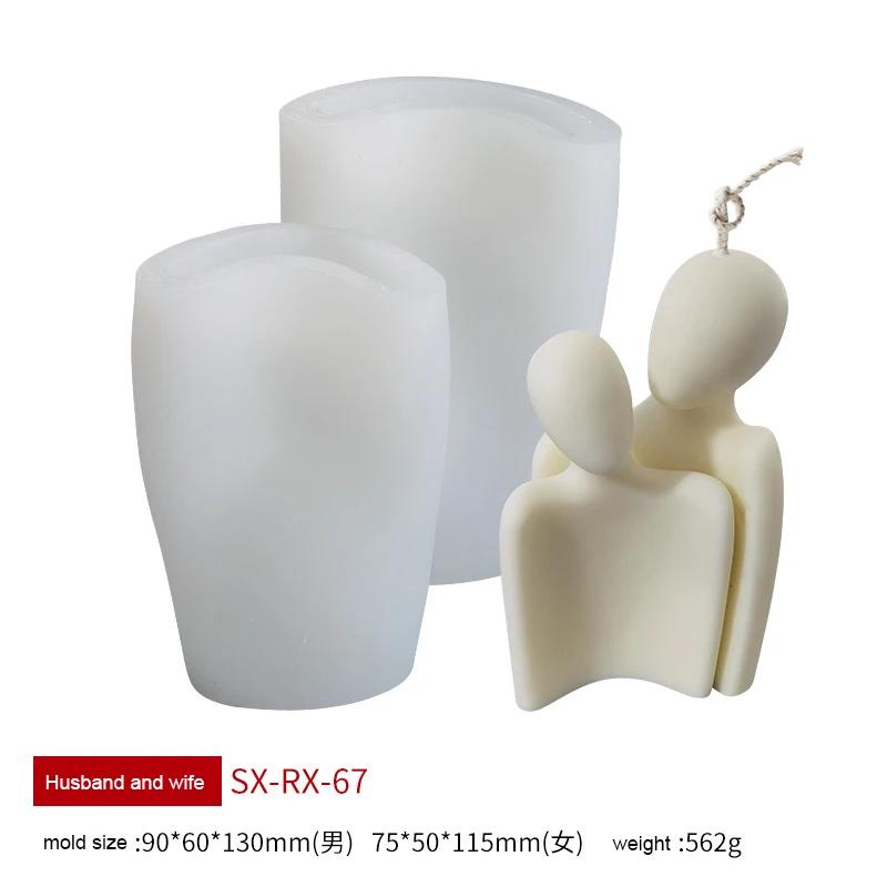 1 комплект, силиконовая форма для свечей в виде влюбленных, форма для ароматических свечей из эпоксидной смолы своими руками, креативная форма для ароматических свечей в виде портрета
