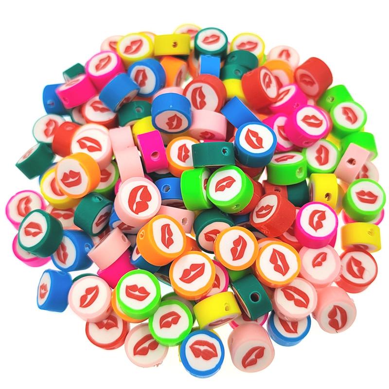 Бусины-разделители «сделай сам» для изготовления ювелирных изделий в форме сердца, кулон 10 мм, мягкий керамический браслет, ожерелье, бусины