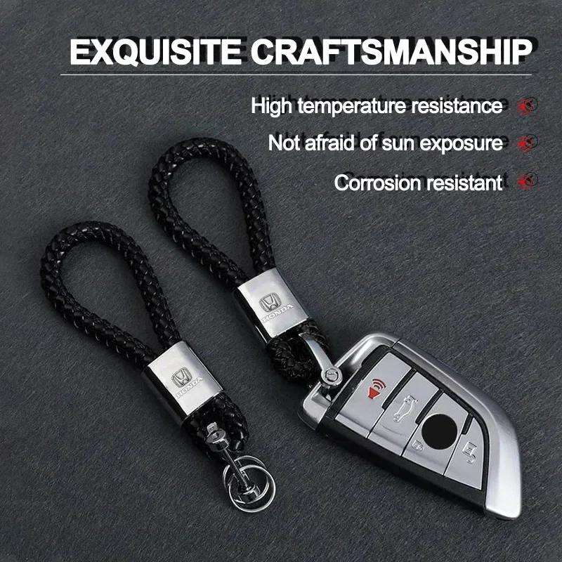 Car Hot 2025 Metal Car Key Chain Key Ring Key Lanyard Car Emblem Styling For Honda Fit Mugen Insight Type S R VTEC DOHC Vezel Le