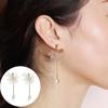 Japan Transparent Crystal Dangle Fashion Small Elegant Ear Studs Jewelry Drop Earrings Eardrop