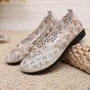 Summer Women's Cloth Shoes Hollow Breathable Mesh Middle-aged and Elderly Shoes Shallow Mouth Soft Sole Comfortable Mother Shoes