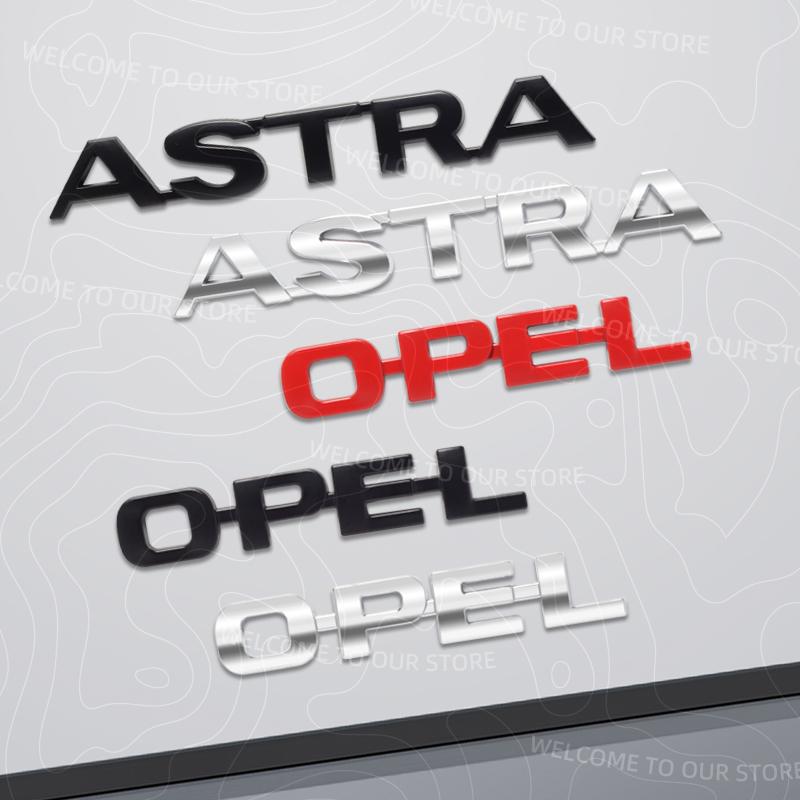 Zinc Alloy For OPEL ASTRA Logo Meriva Insignia Mokka Rocks Zafira Vectra Car Trunk 3D Metal Emblem Rear Body Badge Sticker