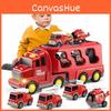 Toy Fire Truck Model Set With Lights And Sound For Kids Learning Entertainment