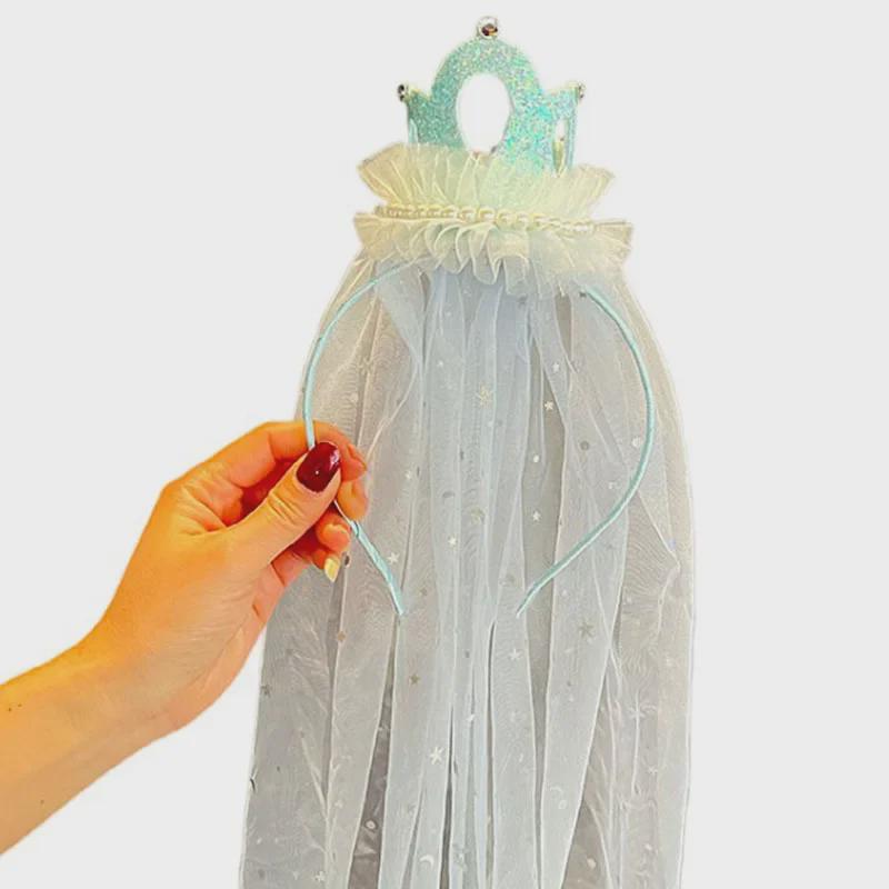 Корейская принцесса 3D корона повязка на голову фата для дня рождения и девушки-цветочницы