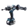 Rechargeable Vibratory Driver Drill 18V6Ah with 2 and Case HP486DRGX Blue Batteries, Charger,