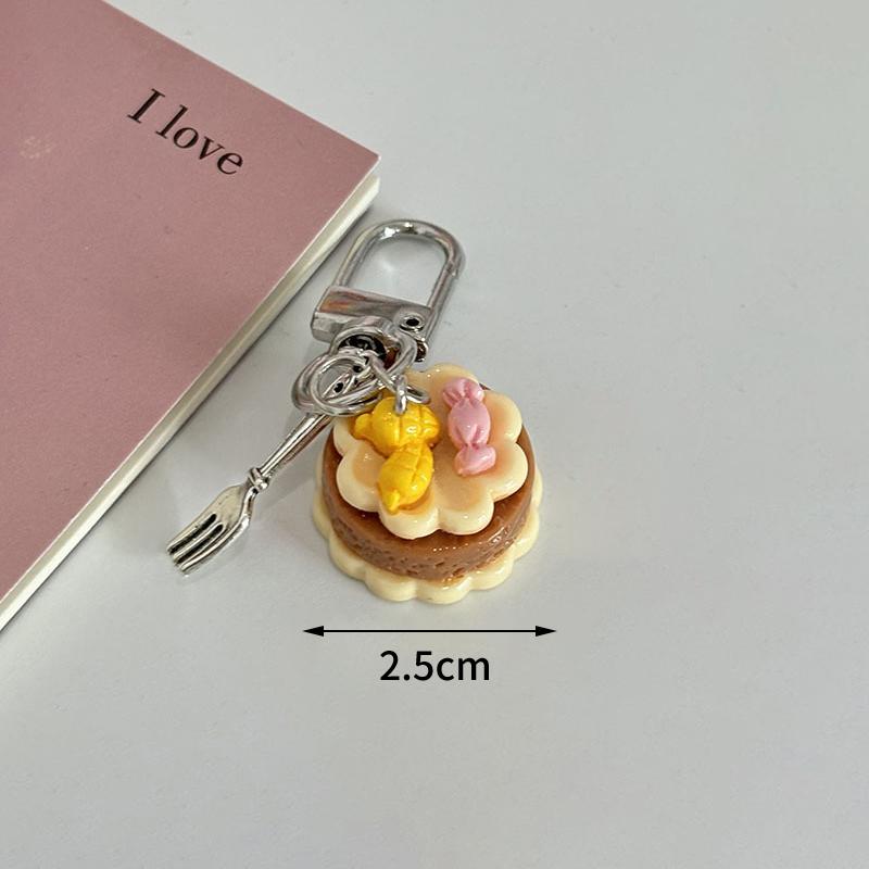 Творческий сладкий десерт торт вилка брелок кулон для женщин мужчин милый имитация еды рюкзак украшения аксессуары подарки