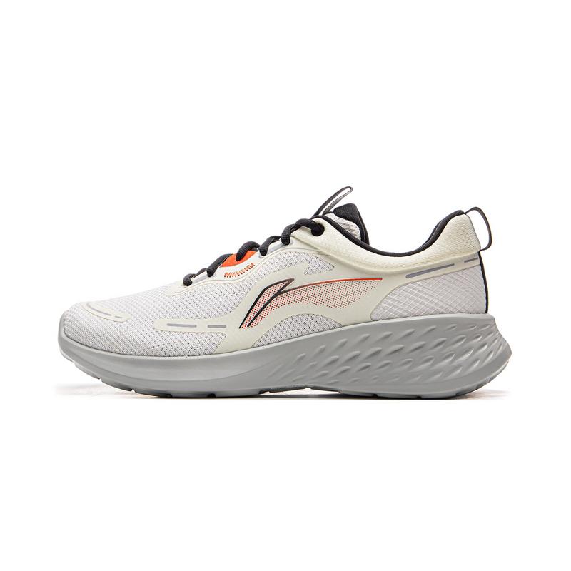Li Ning Скользкие Устойчивые к истиранию Низкие Повседневные Беговые Кроссовки Мужские Туманно-белые ARSV121-1