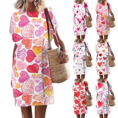 Женские повседневные однотонные пуловеры с круглым вырезом и короткими рукавами, платья с разрезом