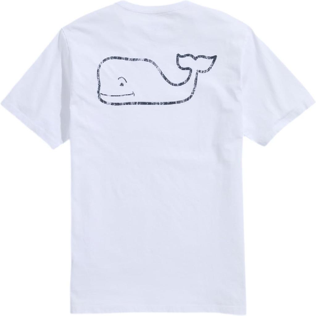vineyard vines Men's Short-Sleeve Vintage Whale Pocket Tee