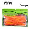 20Pcs Duck-Foot Soft Baits Lures 6.5cm PVC Material, Fish-Attracting Smell, Tear-Resistant And Bite-Resistant, Large Amplitude A