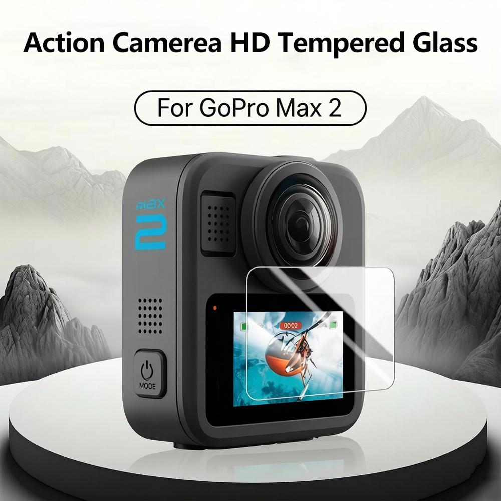 Screen Protector for GoPro Max 2 Tempered Glass 9H Hardness Anti-Scratch HD Clear Ultra-Thin Bubble-Free High Definition Film