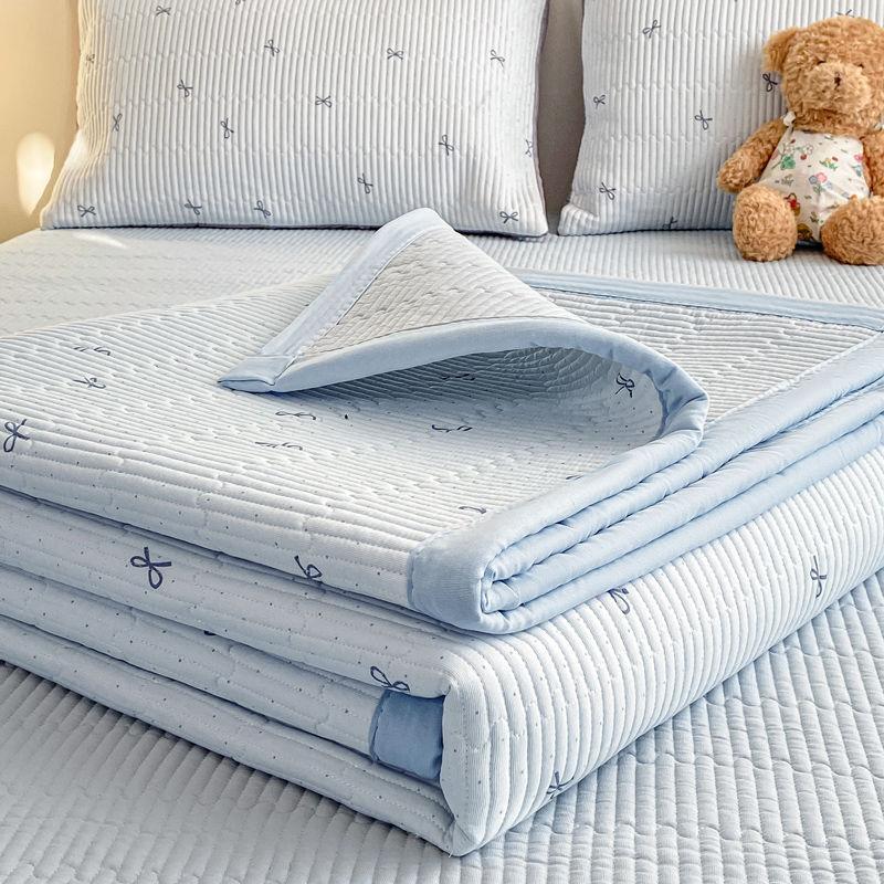 Double Layer Gauze Bed Cover Household Anti Slip Thickened Cotton Bed Single Piece Kang Cover Four Season Mattress