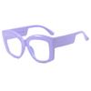 Fashion New Versatile Concave Style Trendy Women's Flat Mirror Square Wide Leg Retro Casual Eyeglass Frame