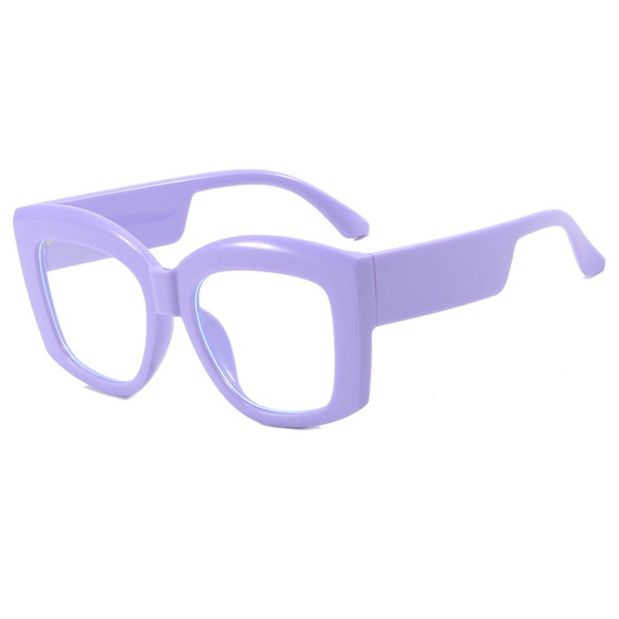 Fashion New Versatile Concave Style Trendy Women's Flat Mirror Square Wide Leg Retro Casual Eyeglass Frame
