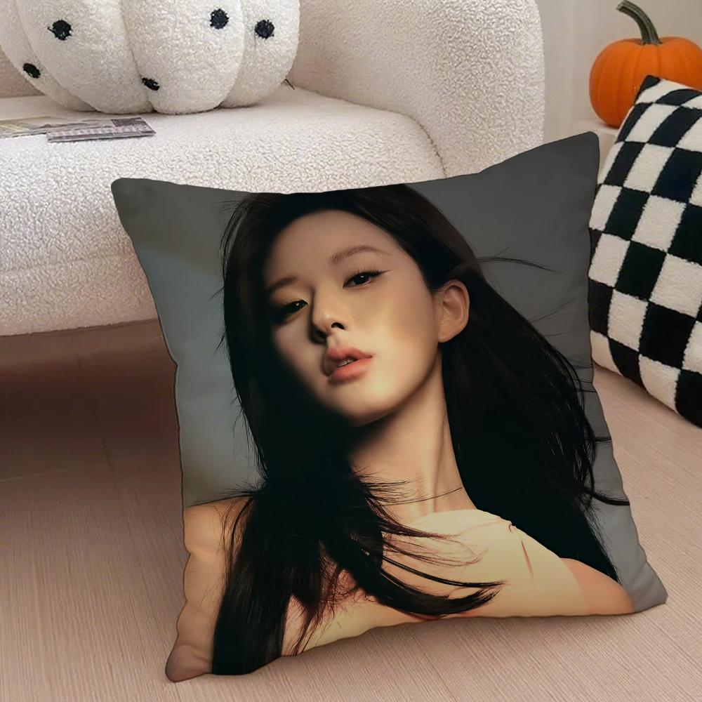 Cute Talented Chinese Beautiful Actress RRosy Cushion Cover Throw Pillow Cover Hidden Button Durable Polyester Chair Cushion
