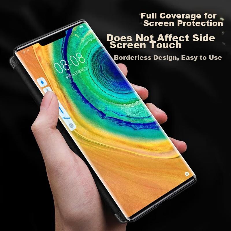 Huawei Mate30 Phone Case, Mate30e Smart View Window, Sleep/Wake Function, Full Protection, Shockproof, No Flip Cover Required for Answering Calls
