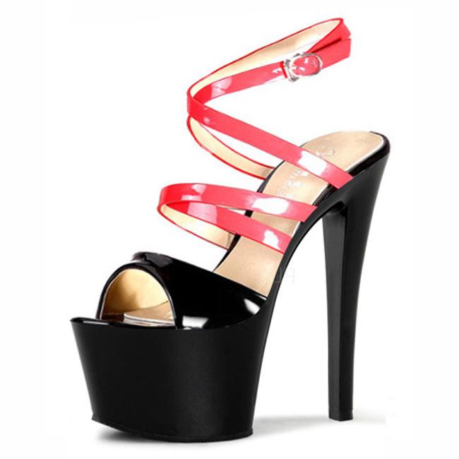 15 см высокие каблуки тонкие каблуки водонепроницаемые туфли на платформе сочетание цветов полые ненависть небо высокие хрустальные свадебные туфли женщины