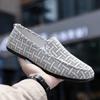 Breathable Men's Old Beijing Cloth Flat Shoes Slip-on Canvas Shoes Non-slip Casual Sport Sneakers Lazy Shoes Work
