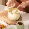Large Capacity Ceramic Lard Jar Dustproof Condiment Container Ceramic Seasoning Bottle  Salt/Sugar