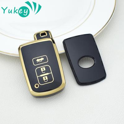 Чехол-накладка из ТПУ для Toyota RAV4 Highlander Auris CHR Avalon Land Cruiser Corolla Camry с 3 кнопками, чехол для дистанционного ключа автомобиля