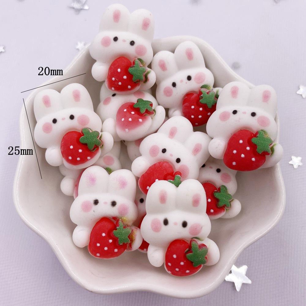 10 шт. ручная роспись из смолы Kawaii красочный кролик с плоской спинкой каменная фигурка альбом для скрапбукинга DIY Декор аксессуары для дома ремесла