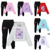 Kpop Demon Hunters Kids Cartoon Hoodie Set With Cotton Material For Casual Wear