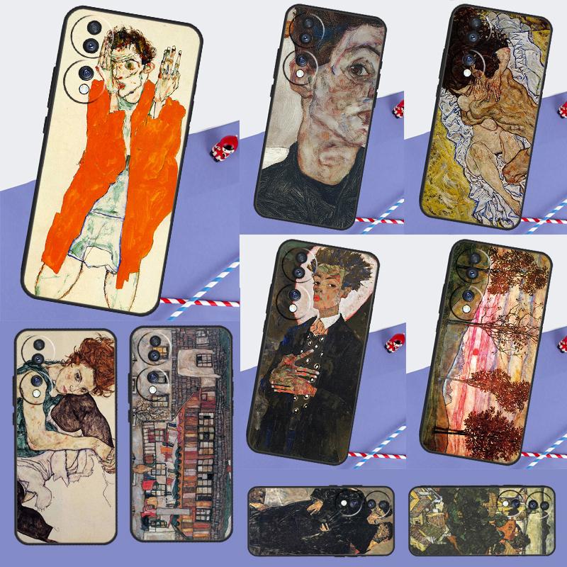 Egon Schiele Art Case For Honor 200 Pro 50 70 90 X8a X9a X8 X9 X8b X9c X9b Honor Magic 7 Lite 5 6 Pro Cover