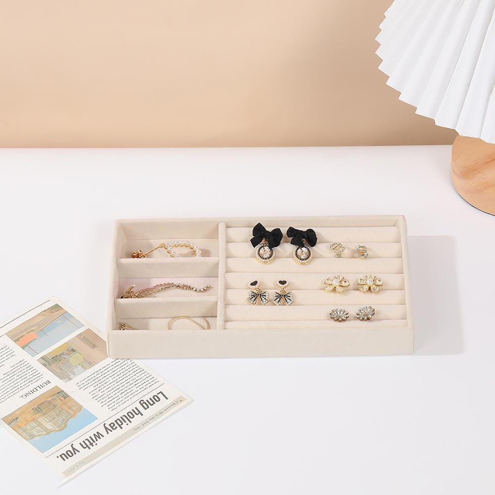 Multi-Style Plush Jewelry Storage Box with Drawers