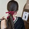 Bow Ribbon Elastic Hair Bands High Quality Floral Pendant Hair Rope Ties Girls Elegant Barrettes Headwear Women Hair Accessories