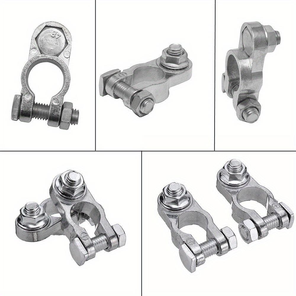 1 пара зажимов для клемм автомобильного аккумулятора, регулируемые токопроводящие колпачки, прочный штифтовой кабель, положительный и отрицательный