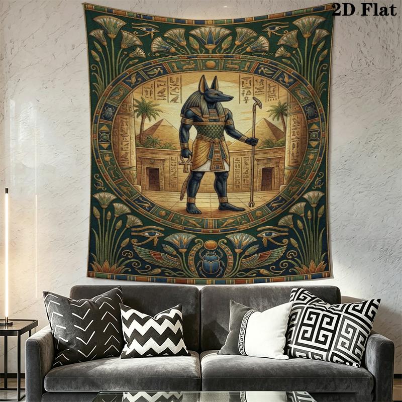 Anubis Wall Tapestry Aesthetic Wall Hanging Printed Fabric Blanket Decorative Tapestries for Bedroom Living Room Home Decor