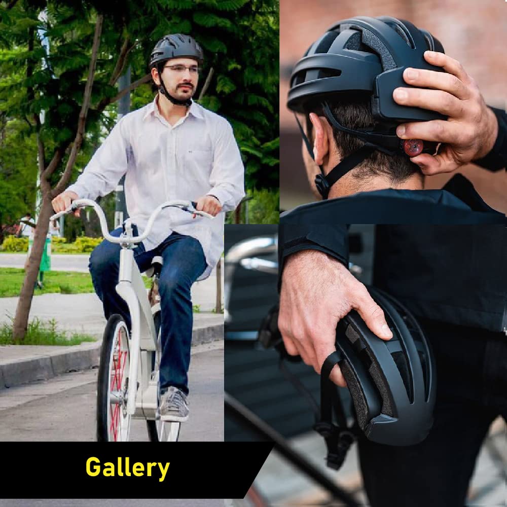 Складной шлем Bringer для велосипеда, скейтборда, с магнитной застежкой, черный [сертифицировано SGS]