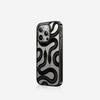 CASETIFY Black King Snake Anti-Drop Phone Case for IPhone 15 Pro, Transparent Black Frame