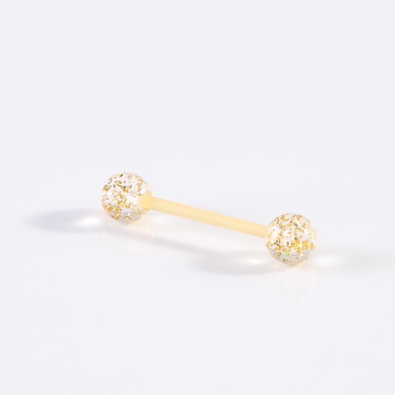 Bendable Acrylic Glitter Tongue & Nipple Piercing Jewelry