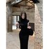 Simple and Generous Semi-turtleneck Dress Women's Summer Temperament Fashion Tight Fishtail Hip-wrapped Long Skirt