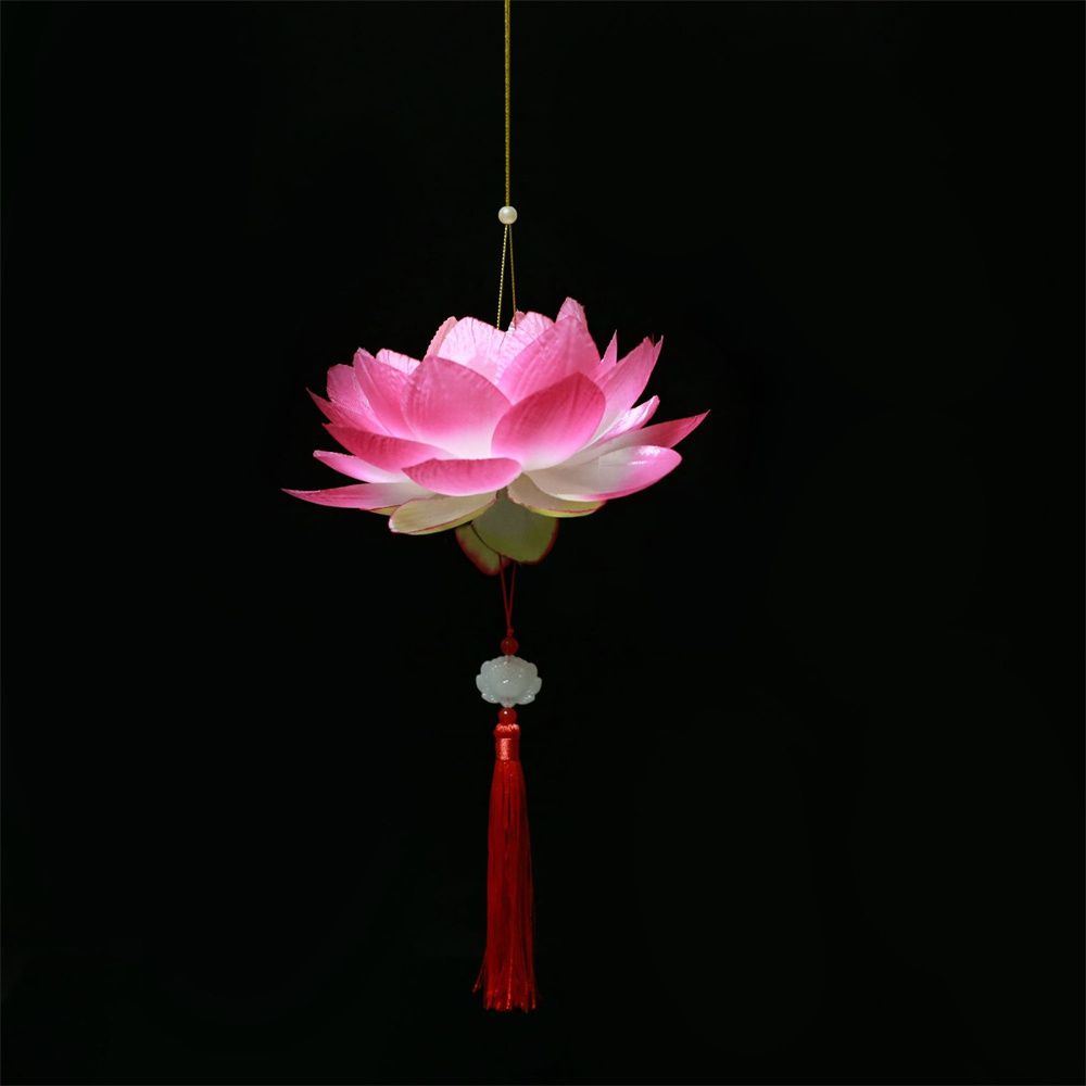Flower Lantern Chinese Portable Lotus LED Lantern Mid-Autumn Lantern Lotus Light Festival Lantern