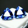 Natural Blue Tanzanite Loose Gemstone 16 ct Pair Trillion Cut Jewelry Grade for Jewelry Designs