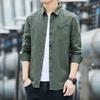 Men's Spring and Autumn Workwear Long Sleeve Shirt Standing Collar Casual Shirt